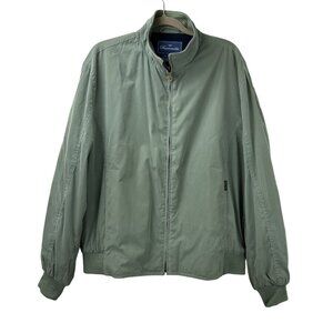 Faconnable Jacket Men Large Green Fullzip Dad Casual Bomber Coat Windbreaker Y2K